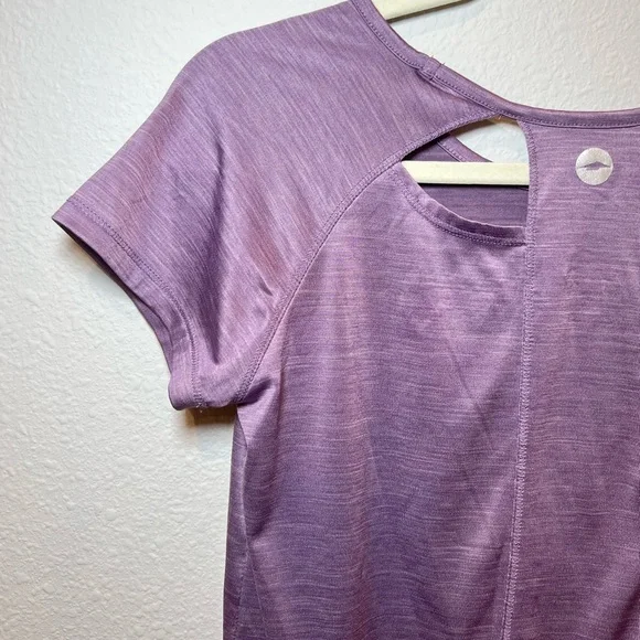 AVIVA Women’s Short Sleeve Lavender Athletic Gym Top Size M - Picture 7 of 8